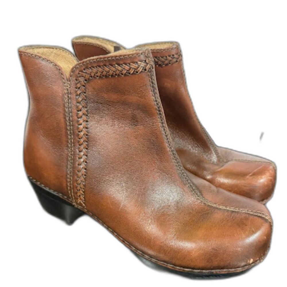 Dansko Scout Boots Brown Leather Size 36 / 6 Comfort Cottagecore Boho Artsy